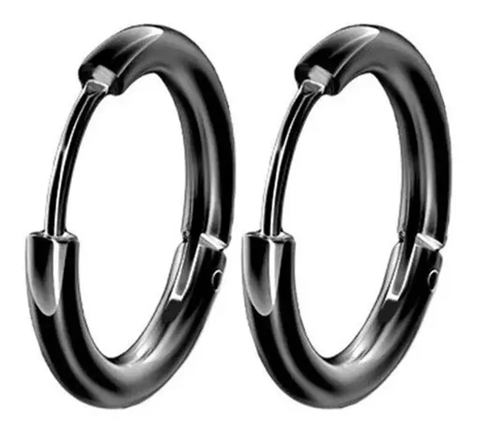 Aretes Pendientes Candongas Cruz Acero Inoxidable Hombre 11