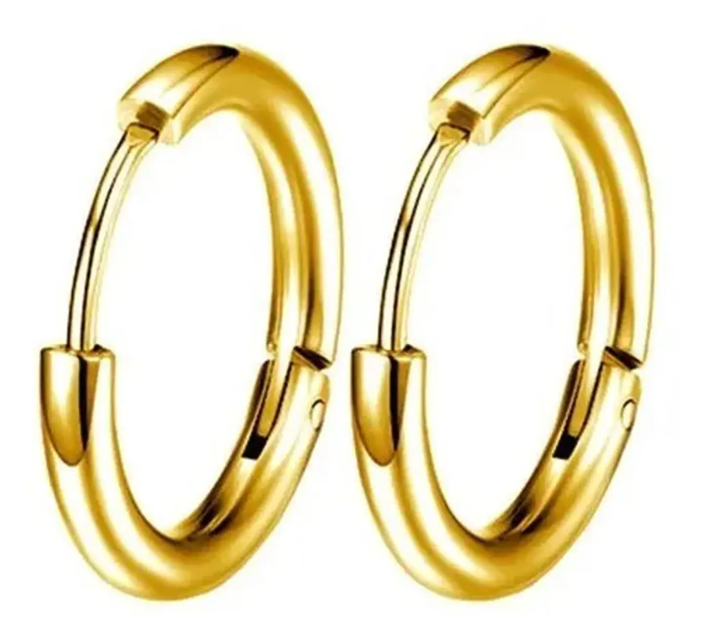 Aretes Pendientes Candongas Cruz Acero Inoxidable Hombre 12