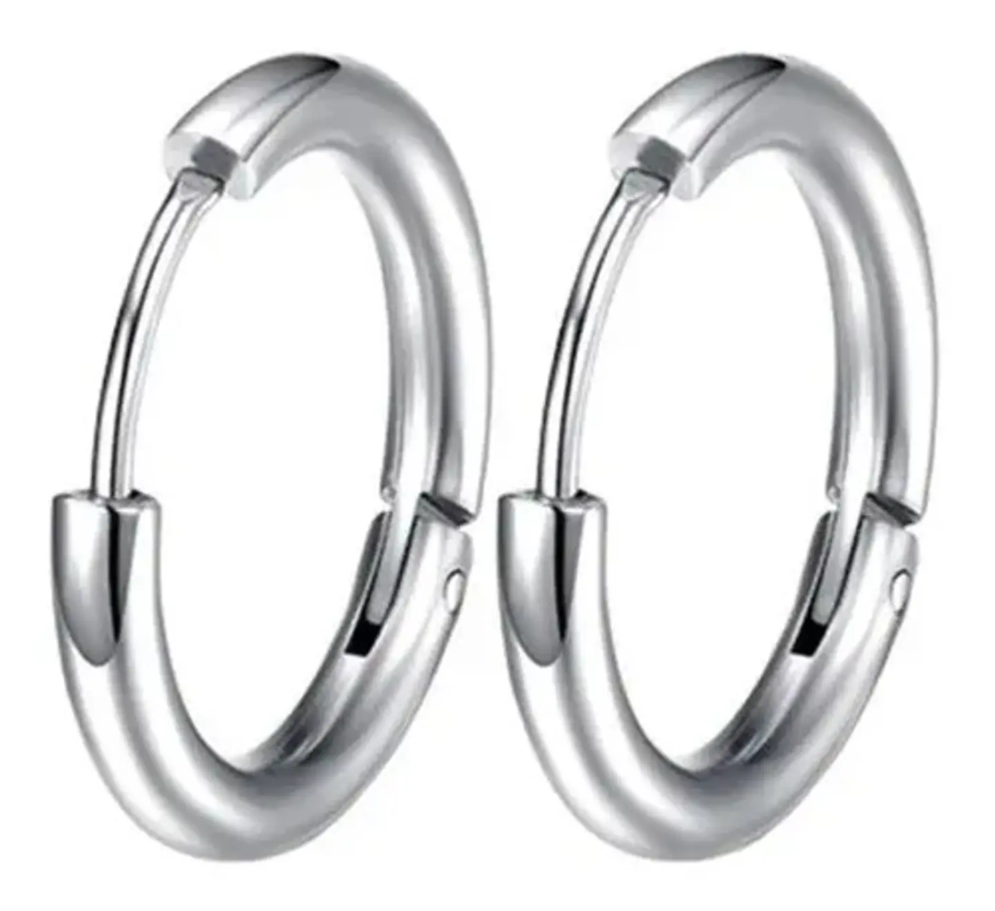 Aretes Pendientes Candongas Cruz Acero Inoxidable Hombre 13