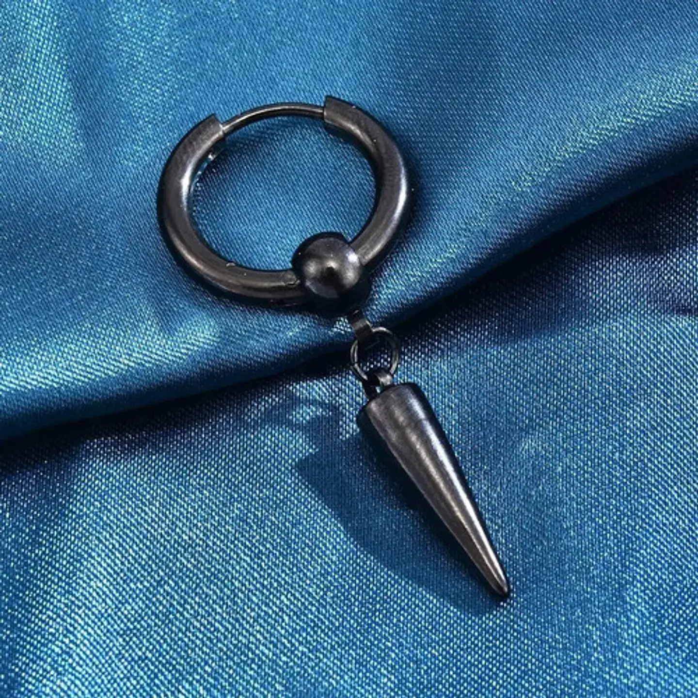 Aretes Pendientes Candongas Cruz Acero Inoxidable Hombre 16