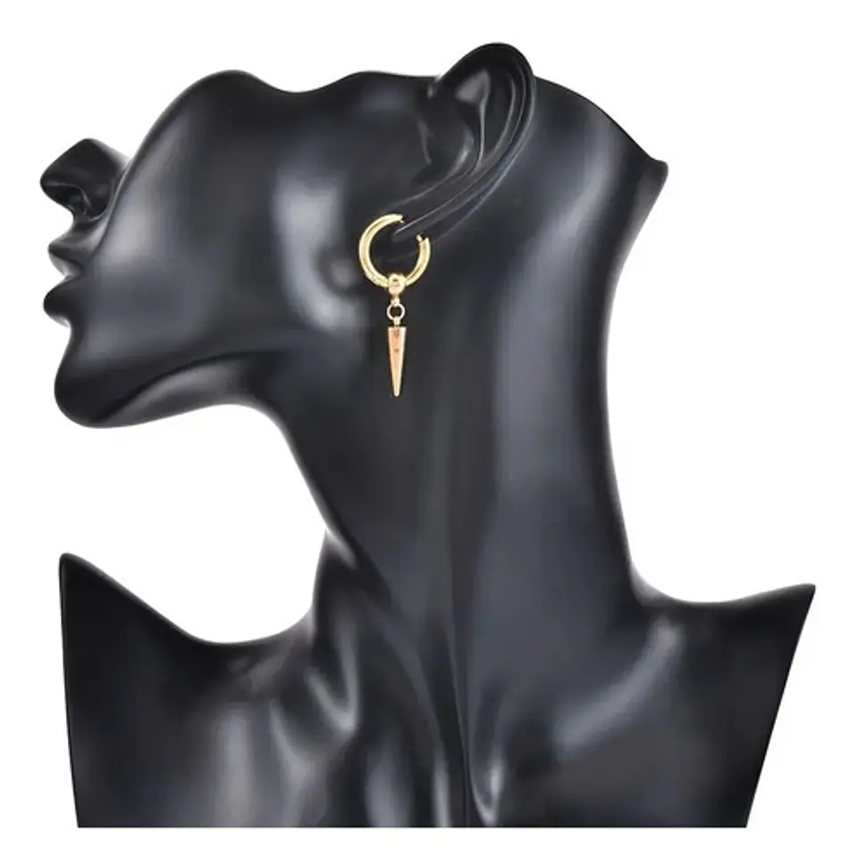 Aretes Pendientes Candongas Cruz Acero Inoxidable Hombre 18