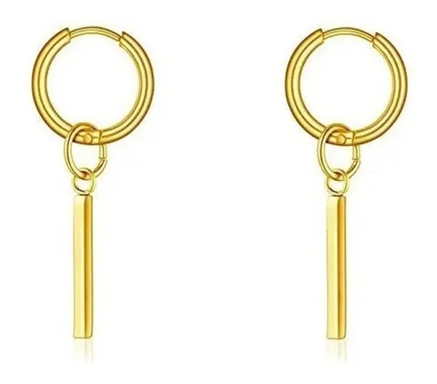 Aretes Pendientes Candongas Cruz Acero Inoxidable Hombre 21