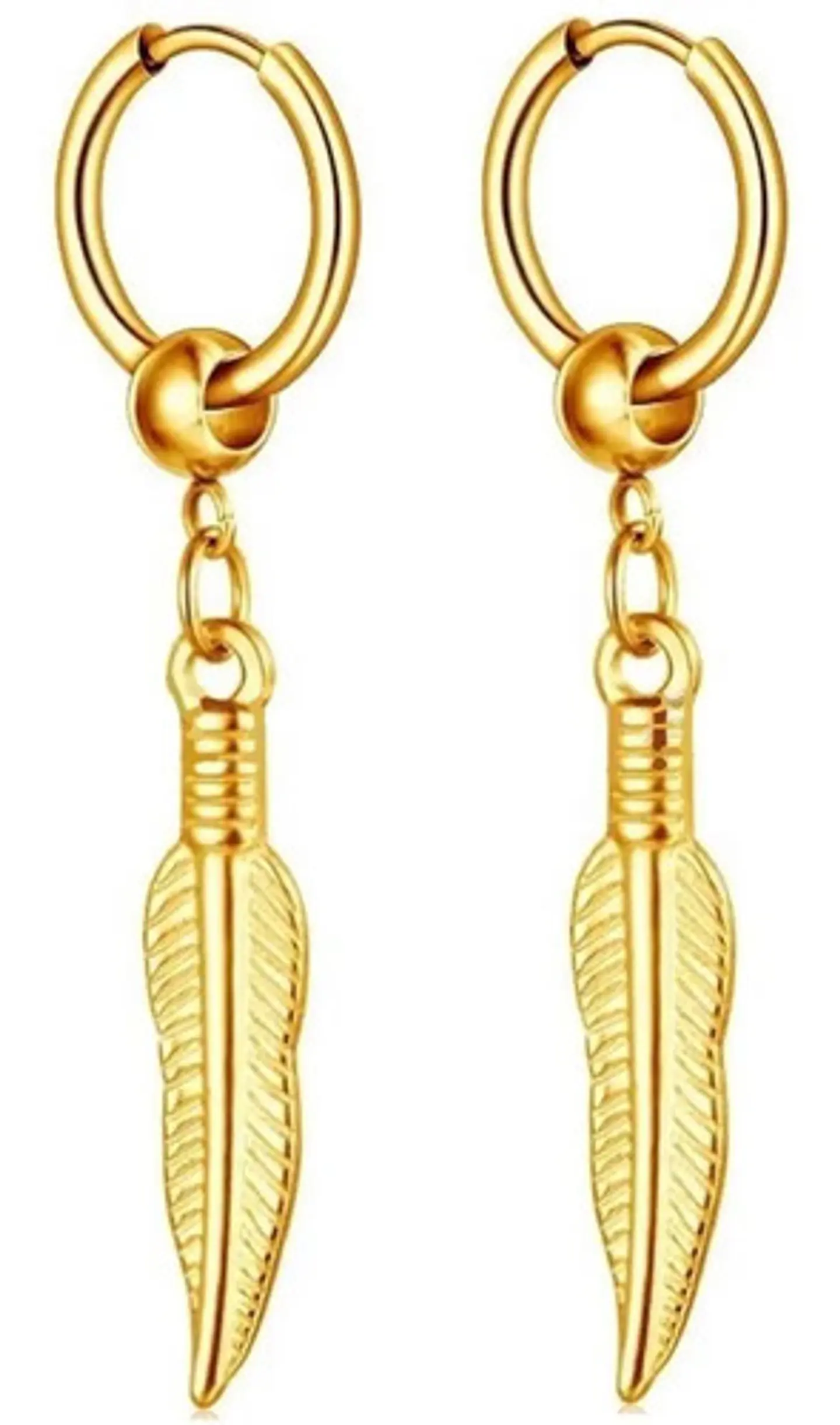 Aretes Pendientes Candongas Cruz Acero Inoxidable Hombre 23