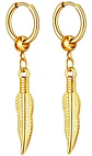 Aretes Pendientes Candongas Cruz Acero Inoxidable Hombre - Miniatura 23
