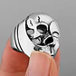 Anillo Rostro Cielo Y Infierno Acero Color Plata Para Hombre - Miniatura 4