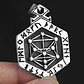Collar Dije Tótem Runa Odin Vikingo Acero Color Plata Hombre - Miniatura 3