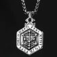 Collar Dije Tótem Runa Odin Vikingo Acero Color Plata Hombre - Miniatura 5