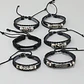 Pulsera Manillas Brazalete Cuero Genuino Skull Biker Hombre - Miniatura 18