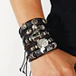 Pulsera Manillas Brazalete Cuero Genuino Skull Biker Hombre - Miniatura 29