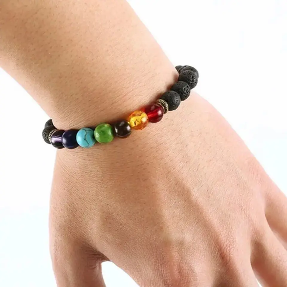 2 Unds Pulsera Manilla Piedras Naturales Chakra Hombre Mujer 4