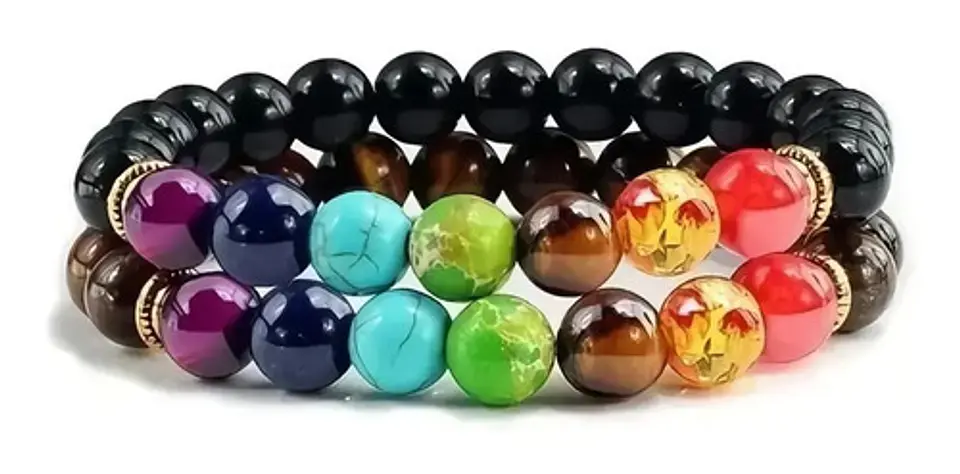 2 Unds Pulsera Manilla Piedras Naturales Chakra Hombre Mujer 6