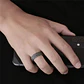 Anillo Argolla Escamas Dragon Color Plata De Acero Hombre - Miniatura 3
