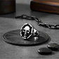Anillo Biker Motociclista Craneo Calavera Color Plata Hombre - Miniatura 6