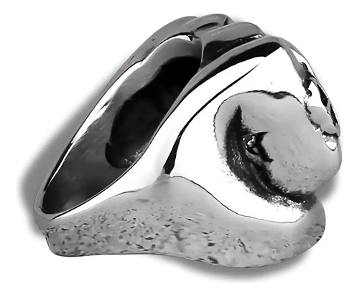 Anillo Puño Gótico Cráneo Calavera Acero Color Plata Hombre 3