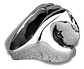 Anillo Puño Gótico Cráneo Calavera Acero Color Plata Hombre - Miniatura 3