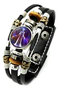 Pulsera Manilla De Cuero Signo Zodiaco Zodiacal Hombre Mujer - Miniatura 1