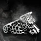 Anillo Cabeza Leopardo Animal Color Plata De Acero Hombre - Miniatura 6