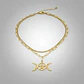 Collar En Acero Para Mujer Dije Luna Diosa Wicca Pentagrama - Miniatura 2