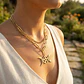 Collar En Acero Para Mujer Dije Luna Diosa Wicca Pentagrama - Miniatura 3