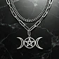 Collar En Acero Para Mujer Dije Luna Diosa Wicca Pentagrama - Miniatura 16