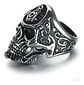 Anillo Para Hombres Forma De Cráneo Calavera Mason De Acero - Miniatura 2