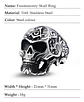 Anillo Para Hombres Forma De Cráneo Calavera Mason De Acero - Miniatura 3