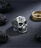 Anillo Para Hombres Forma De Cráneo Calavera Mason De Acero - Miniatura 6