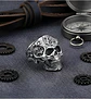 Anillo Para Hombres Forma De Cráneo Calavera Mason De Acero - Miniatura 7