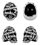 Anillo Cráneo Calavera Momia Acero Color Plata Para Hombre - Miniatura 5