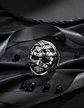 Anillo Cráneo Calavera Momia Acero Color Plata Para Hombre - Miniatura 6