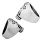 Anillo Cruz Gotico Cráneo Calavera Acero Color Plata Hombre - Miniatura 4
