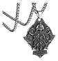 Collar Para Hombre Con Dije Odin Hachas Cuervos Vikingo Thor - Miniatura 1