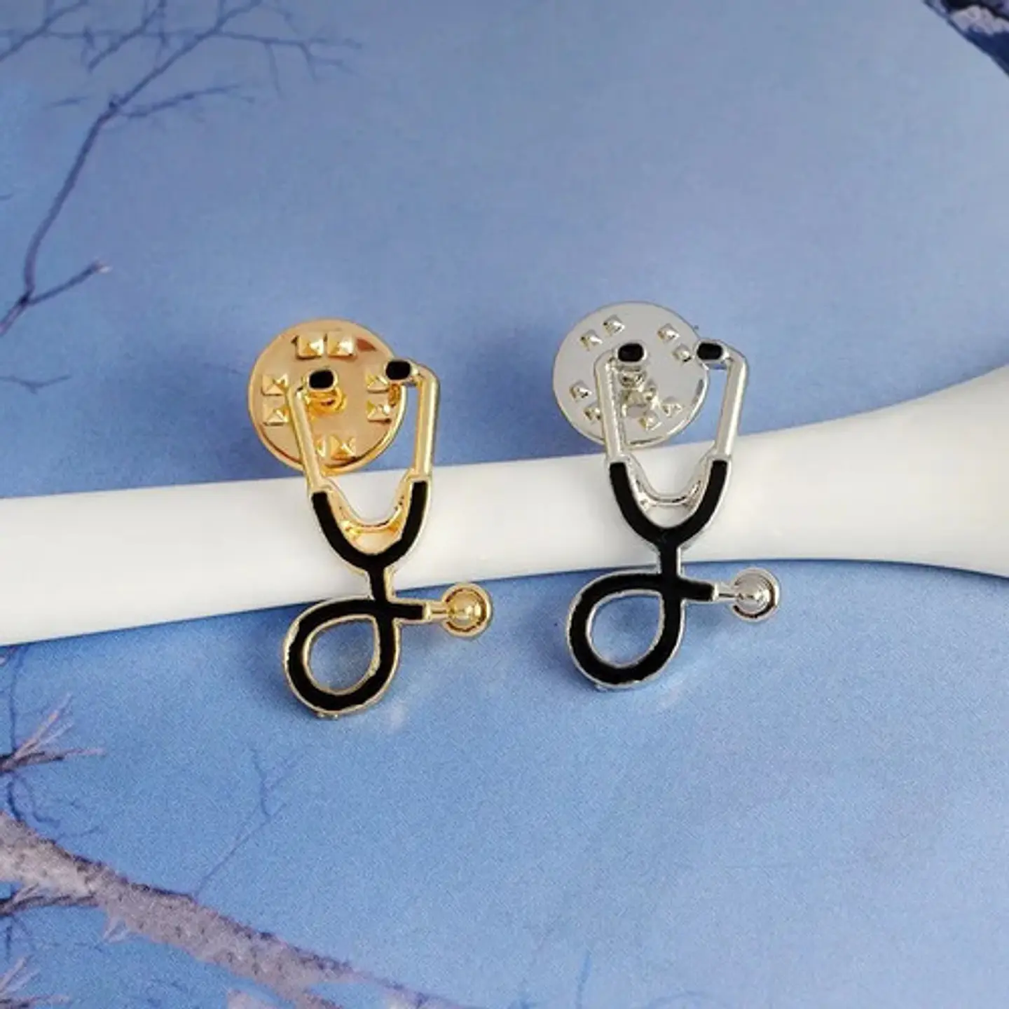 3 Unds Broches Pin Médico Hospital Estetoscopio Hombre Mujer 8