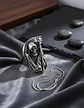 Anillo Acero Inoxidable Color Plata Parca Cráneo Para Hombre - Miniatura 6