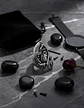 Anillo Acero Inoxidable Color Plata Parca Cráneo Para Hombre - Miniatura 16