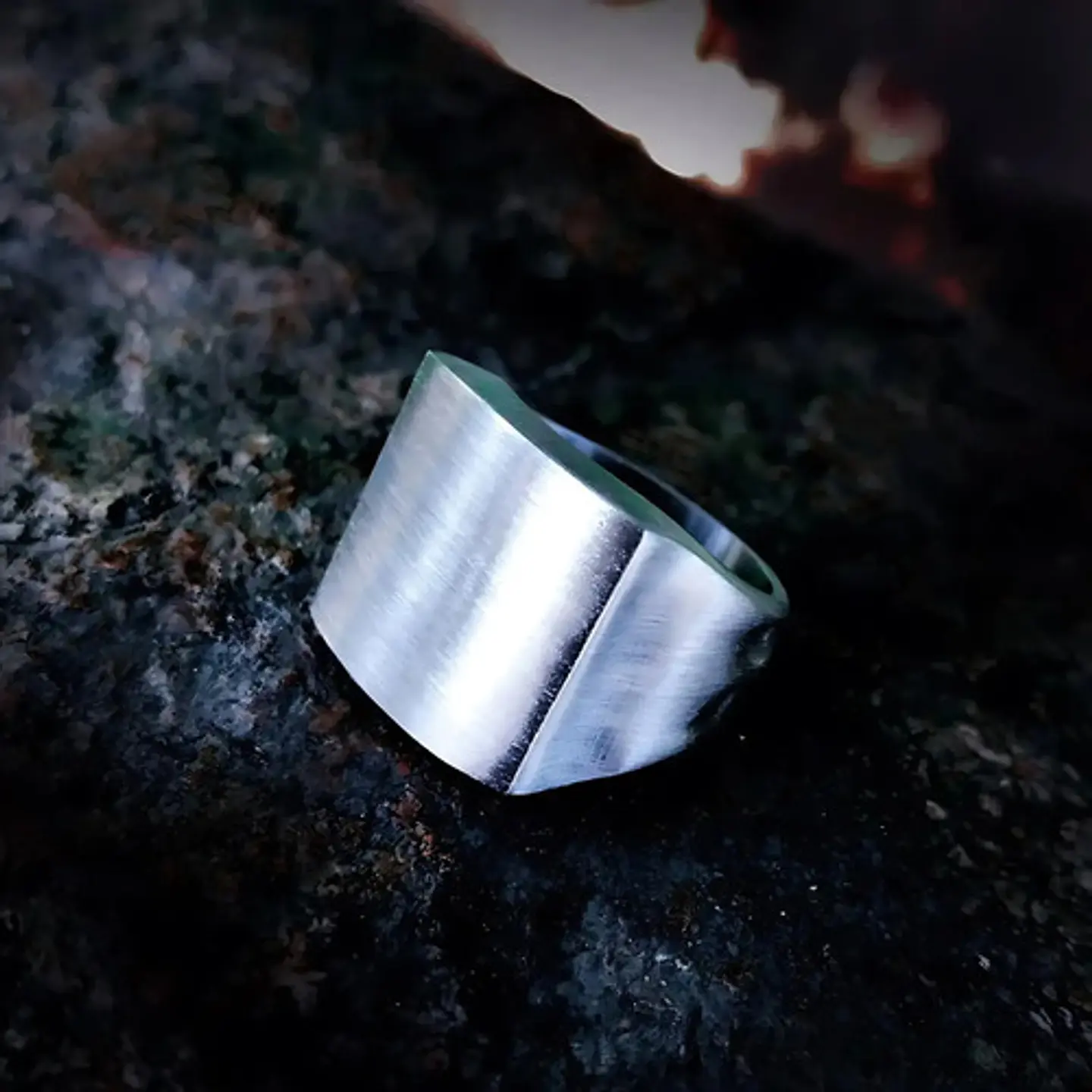 Anillo Color Plata Urbano Acero Inoxidable Industrial Hombre 5
