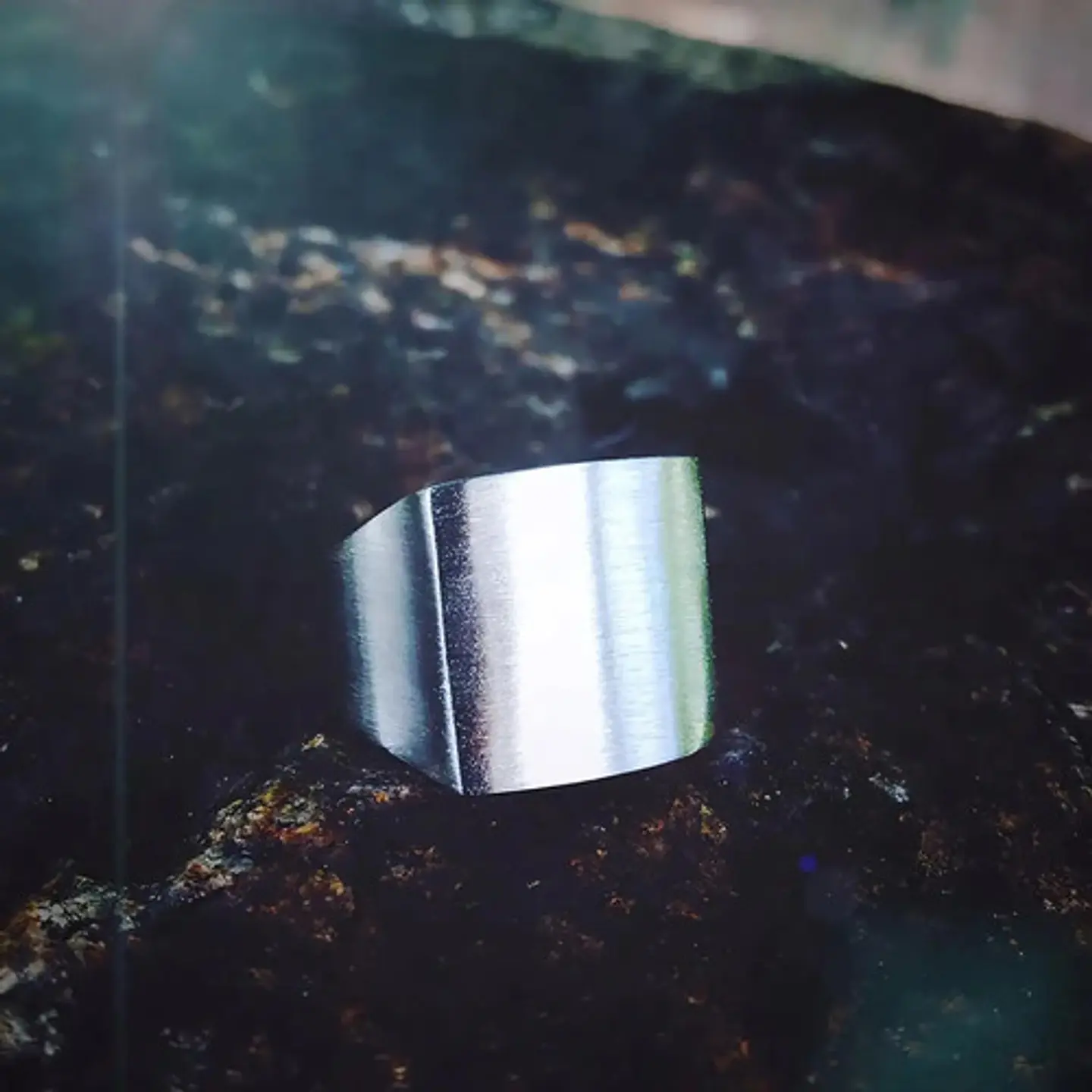 Anillo Color Plata Urbano Acero Inoxidable Industrial Hombre 6