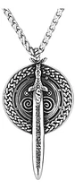 Collar Dije Escudo Y Espada Vikingo Acero Color Plata Hombre Plateado - Miniatura 1