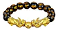 Pulsera Obsidiana Cuentas Color Oro Protección Pixiu Hombre - Miniatura 4