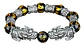Pulsera Obsidiana Cuentas Color Oro Protección Pixiu Hombre - Miniatura 5