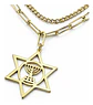 Collar Mesiánico Para Mujer Dije Color Oro Estrella De David - Miniatura 1