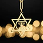 Collar Mesiánico Para Mujer Dije Color Oro Estrella De David - Miniatura 7