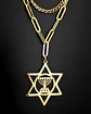 Collar Mesiánico Para Mujer Dije Color Oro Estrella De David - Miniatura 8