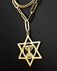 Collar Mesiánico Para Mujer Dije Color Oro Estrella De David - Miniatura 9