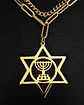 Collar Mesiánico Para Mujer Dije Color Oro Estrella De David - Miniatura 10