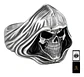 Anillo Cráneo Calavera Rustico Acero Color Plata Para Hombre - Miniatura 1