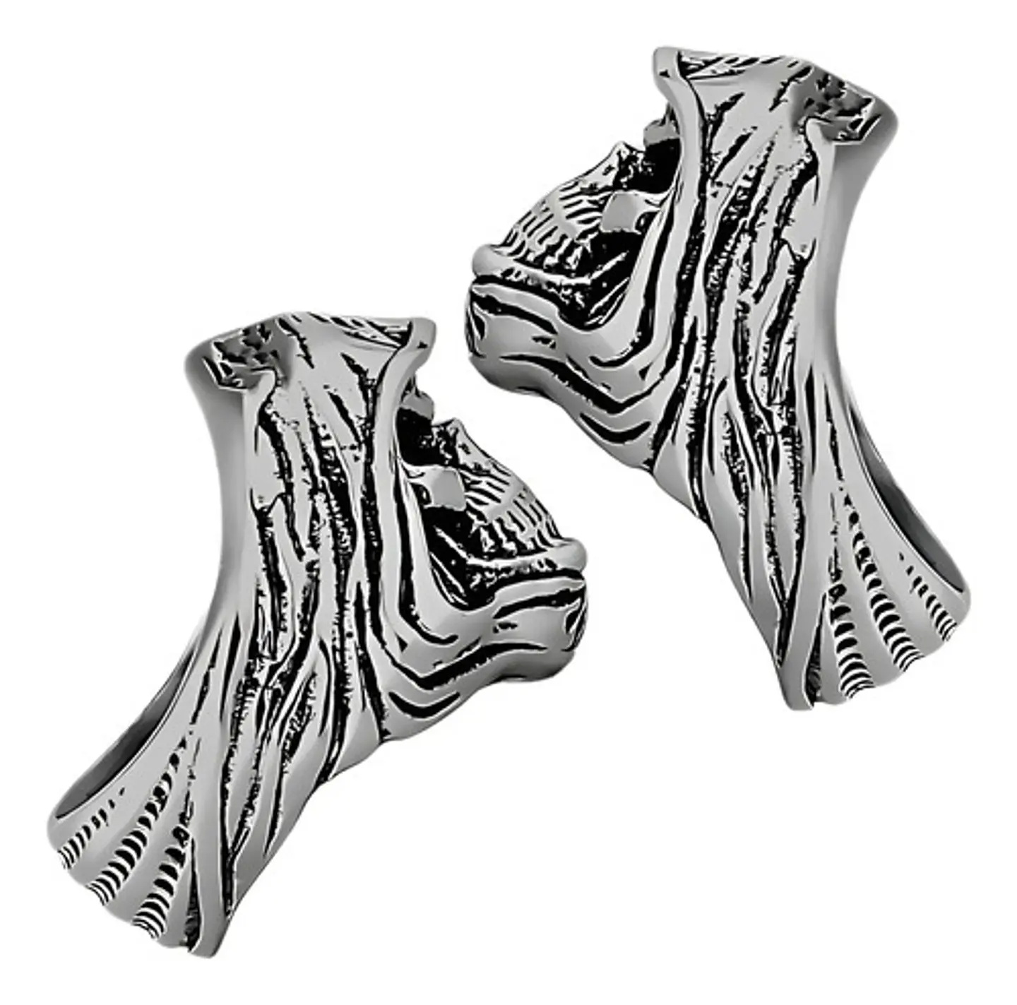 Anillo Cráneo Calavera Rustico Acero Color Plata Para Hombre 3