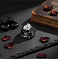 Anillo Cráneo Calavera Rustico Acero Color Plata Para Hombre - Miniatura 6