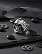 Anillo Cráneo Calavera Rustico Acero Color Plata Para Hombre - Miniatura 7
