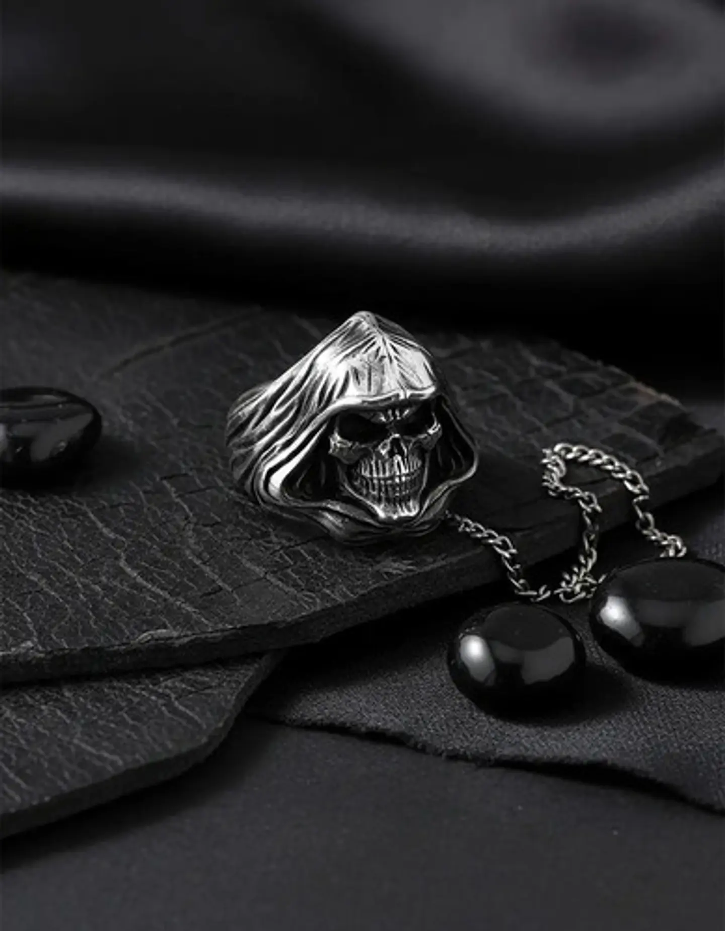 Anillo Cráneo Calavera Rustico Acero Color Plata Para Hombre 8